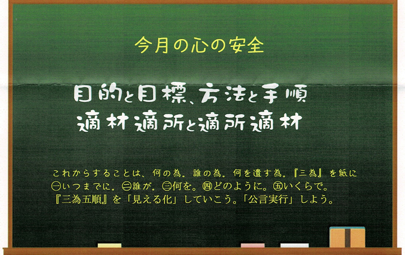目的と目標、方法と手順 適材適所と適所適材