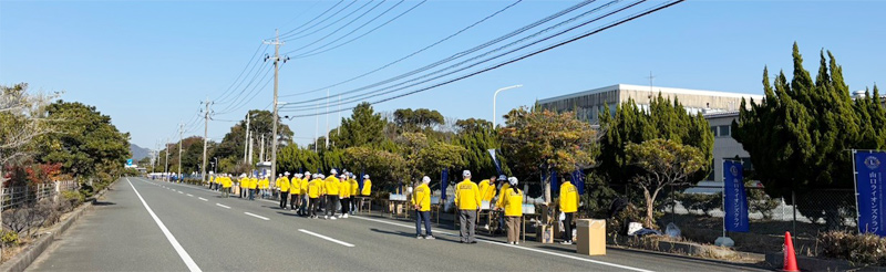 防府読売マラソン大会で給水ボランティアをしました